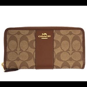 Coach khaki 12-card wallet NWT